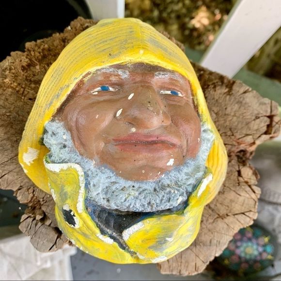 Vintage Seaman Concrete/Chalk? Head - Picture 3 of 13